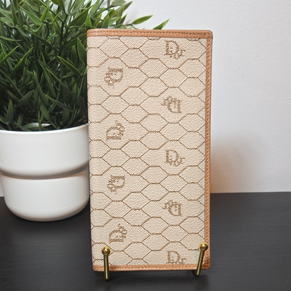 CHRISTIAN DIOR Honeycomb Long Wallet